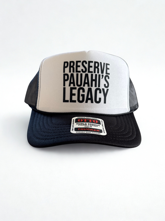 Pauahi Black and White Trucker